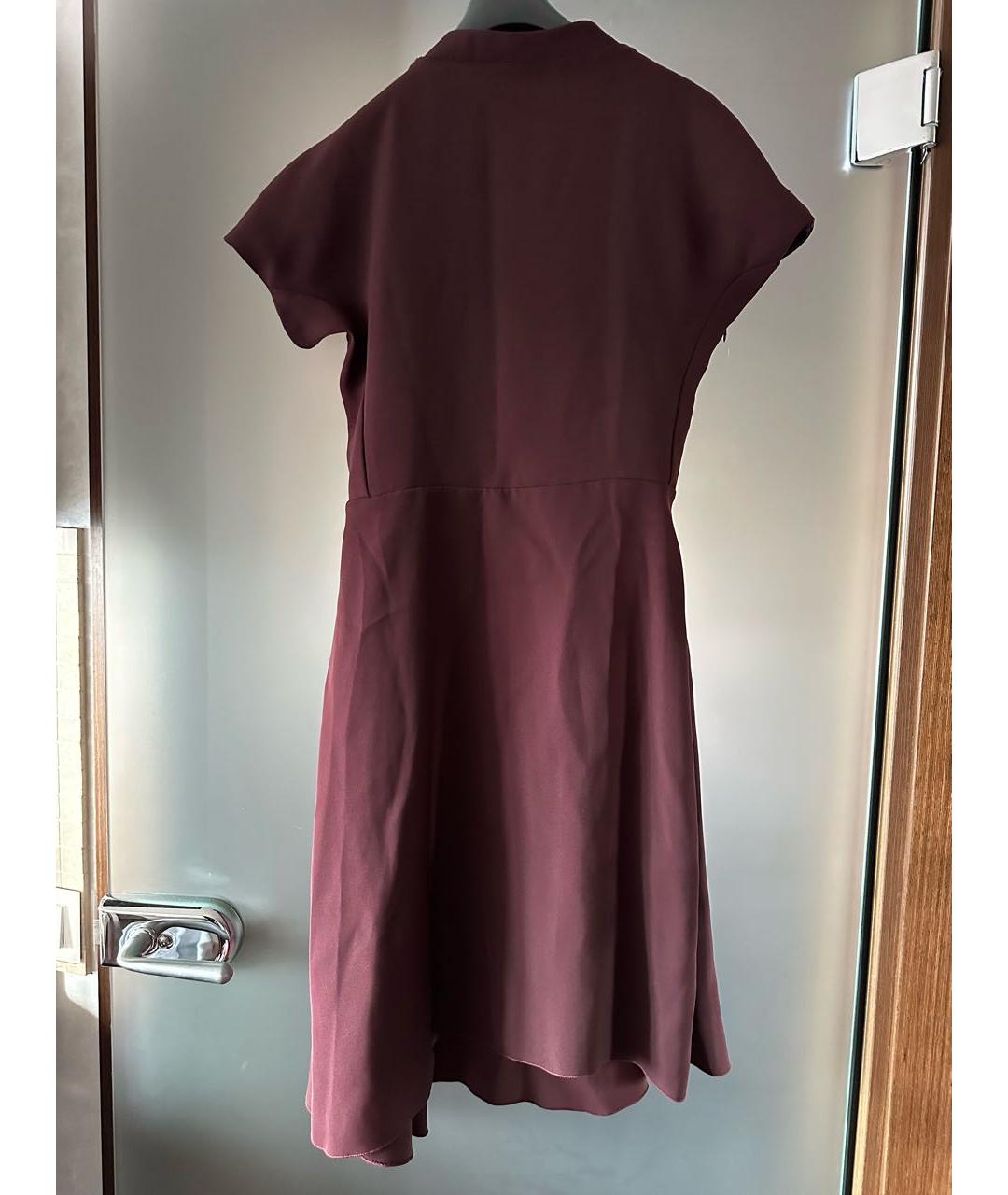ERMANNO SCERVINO Бордовое полиэстеровое платье, фото 2