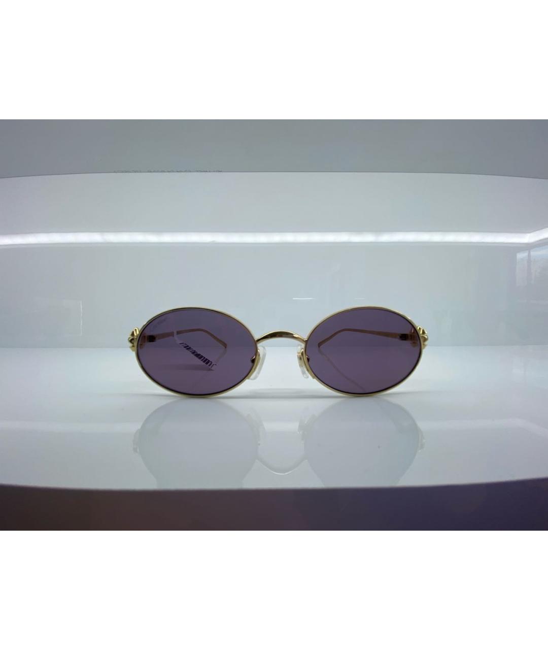 CARTIER Золотые металлические солнцезащитные очки, фото 4