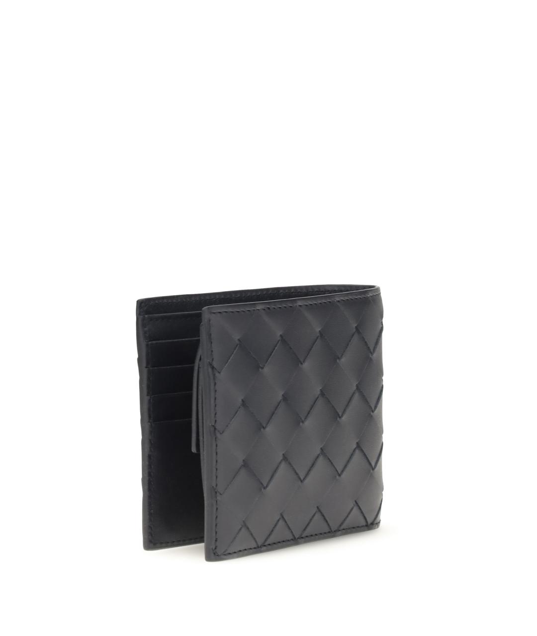 BOTTEGA VENETA Черный кожаный кошелек, фото 2