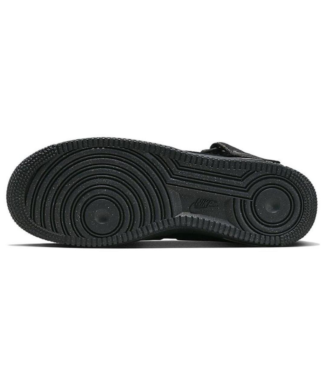 NIKE Черные кожаные высокие кроссовки / кеды, фото 5