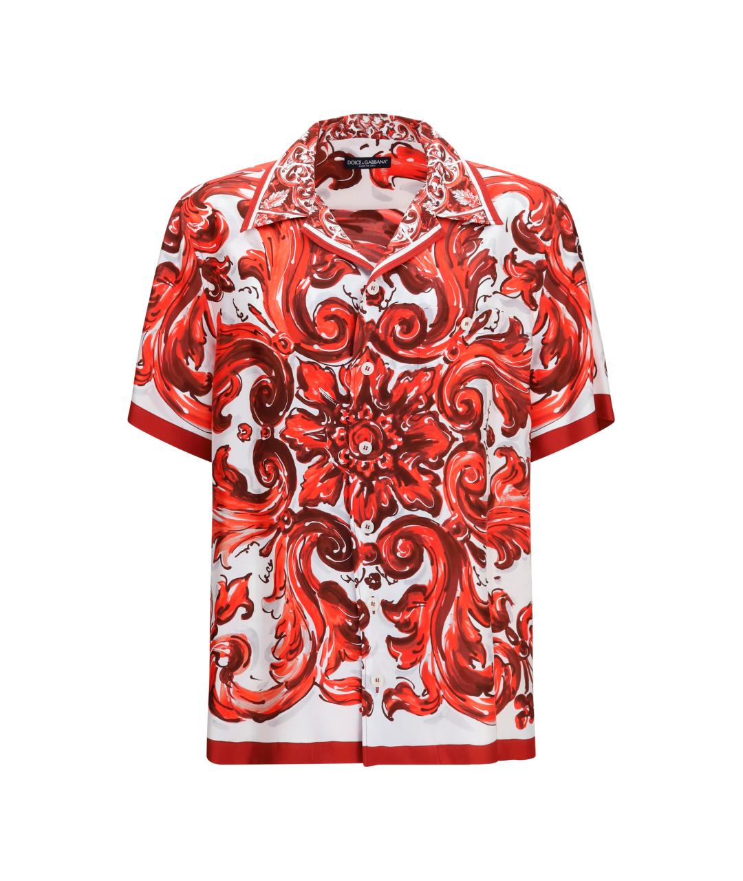 DOLCE&GABBANA Оранжевая шелковая кэжуал рубашка, фото 1