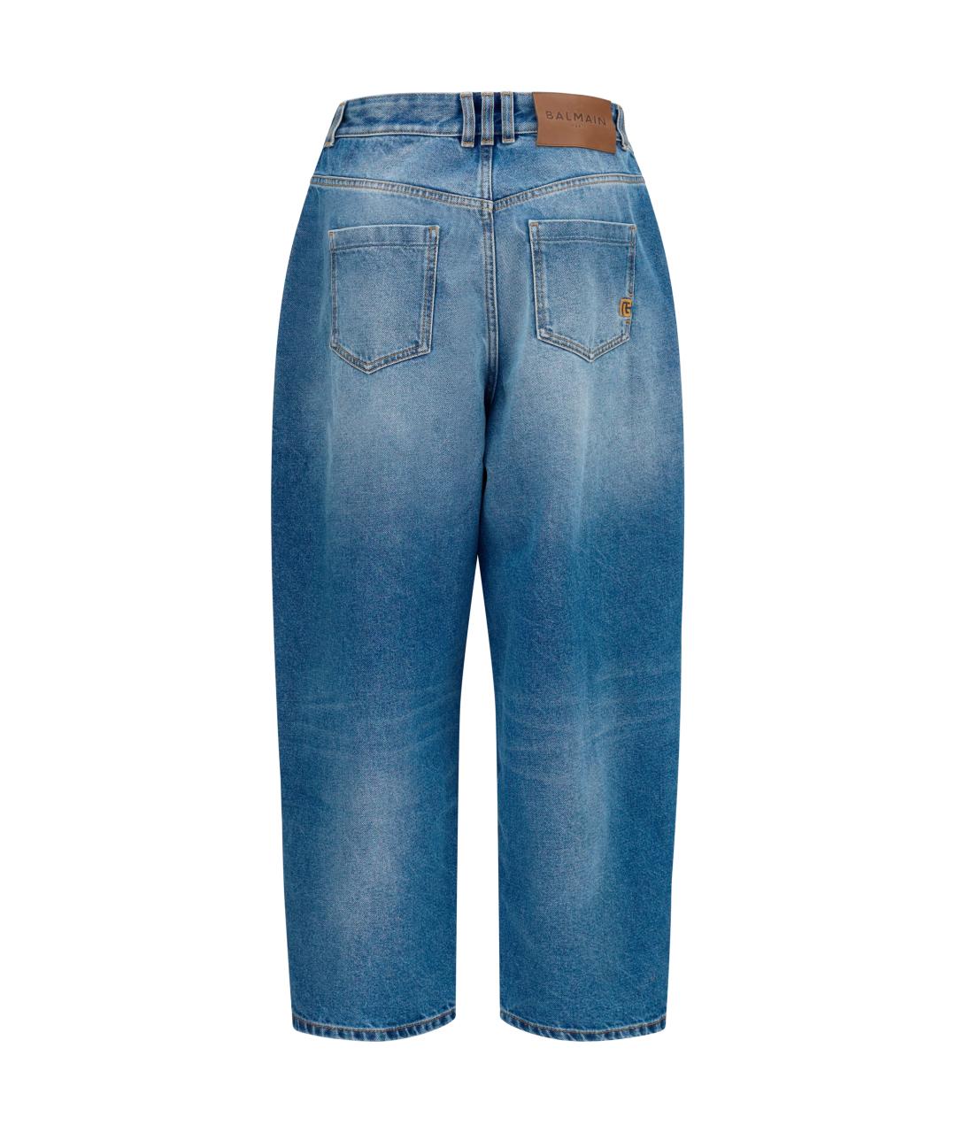 BALMAIN Синие хлопковые прямые джинсы, фото 2