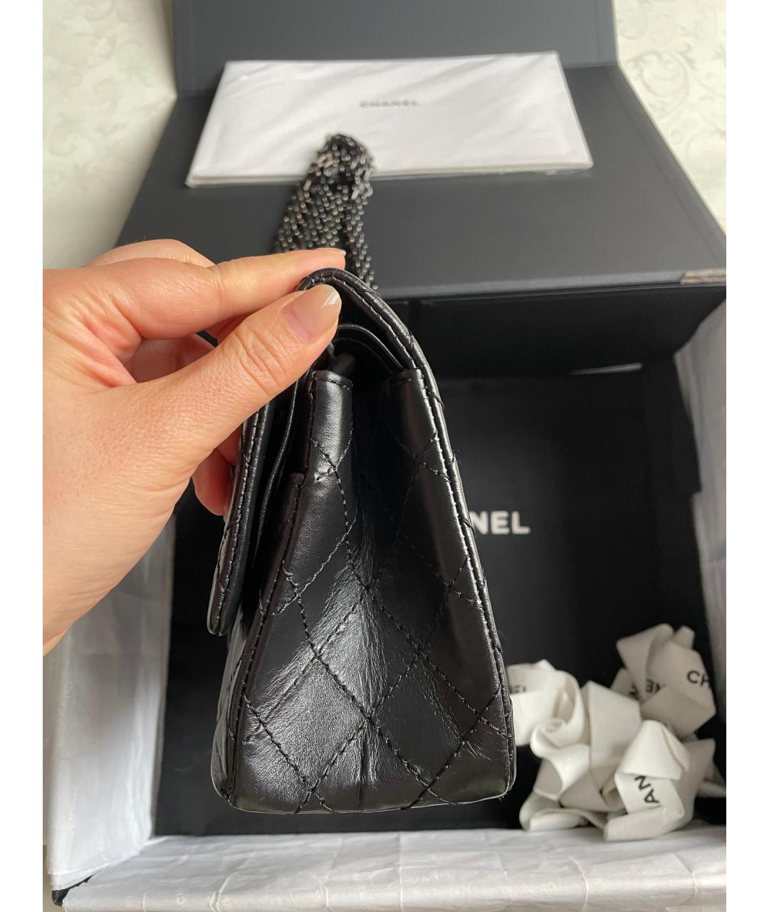 CHANEL Черная кожаная сумка через плечо, фото 4