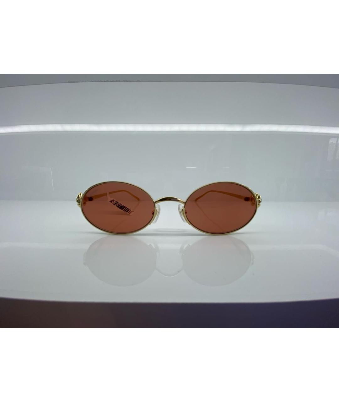CARTIER Золотые металлические солнцезащитные очки, фото 4