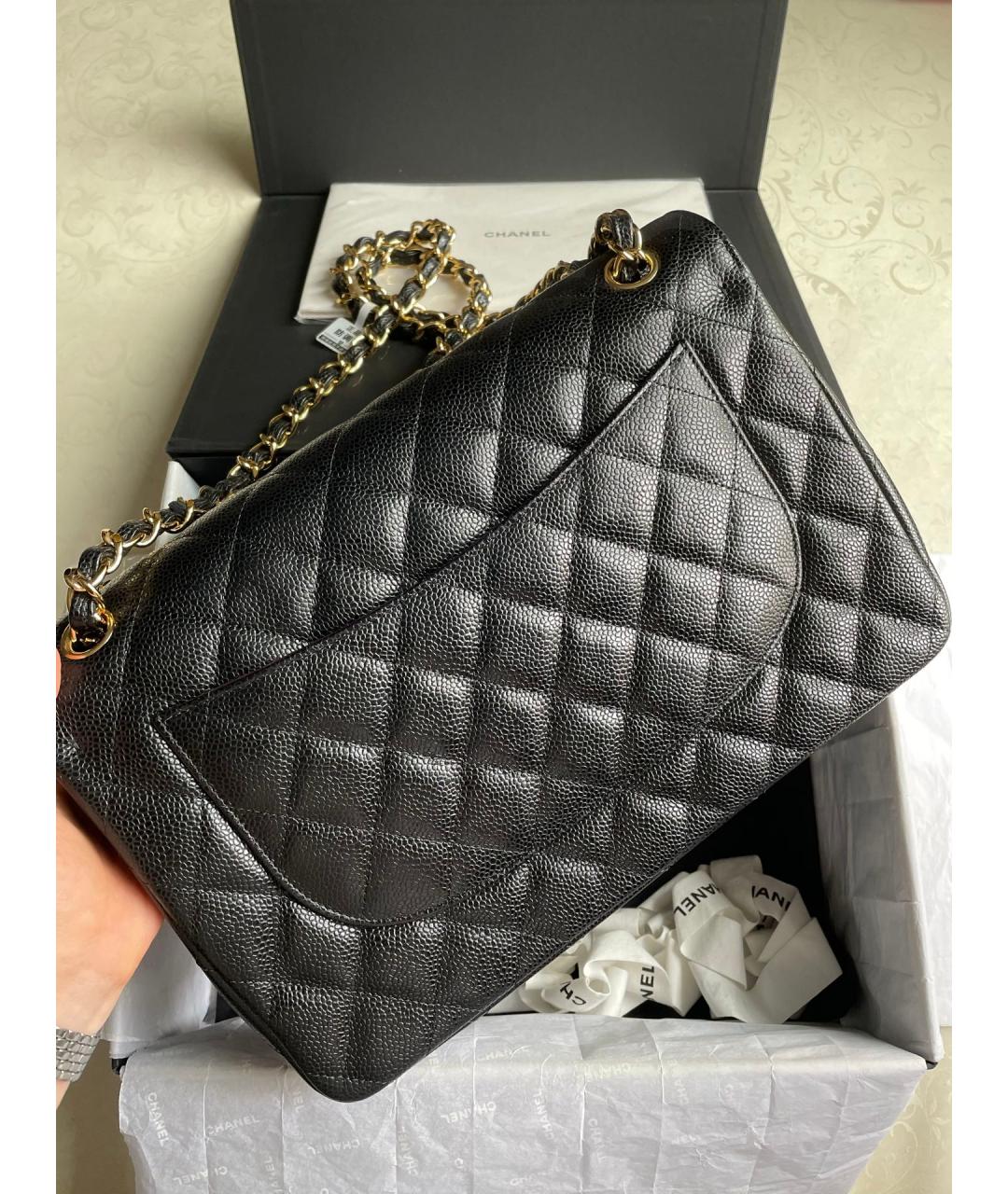 CHANEL Черная кожаная сумка через плечо, фото 3