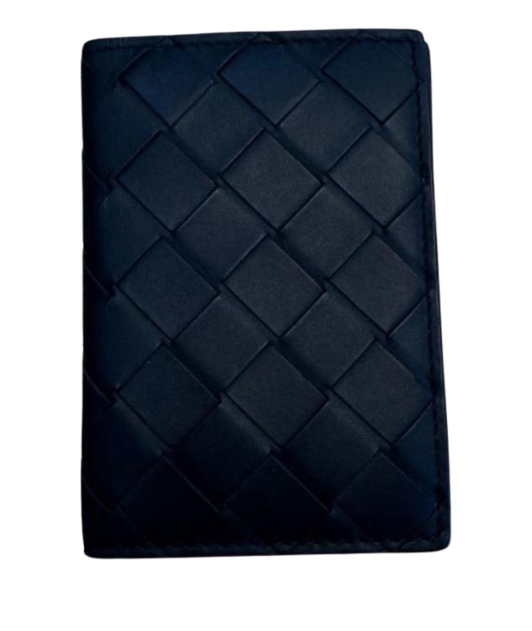 BOTTEGA VENETA Черный кожаный кошелек, фото 1