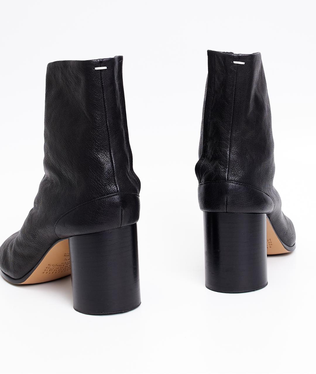 MAISON MARGIELA Черные кожаные ботильоны, фото 3