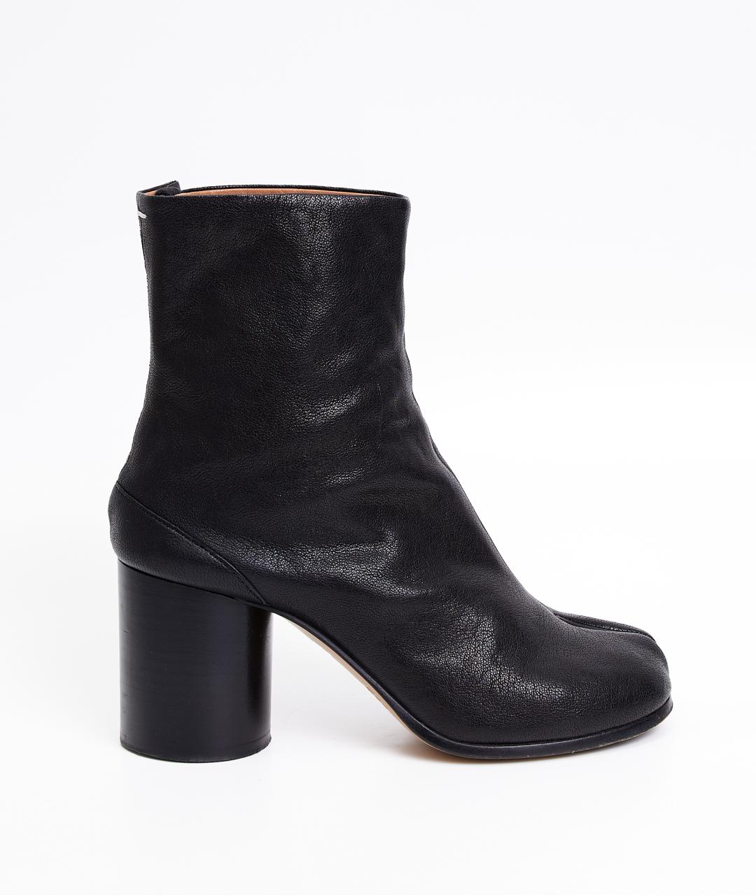 MAISON MARGIELA Черные кожаные ботильоны, фото 6