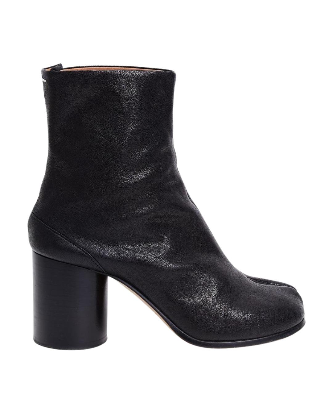 MAISON MARGIELA Черные кожаные ботильоны, фото 1