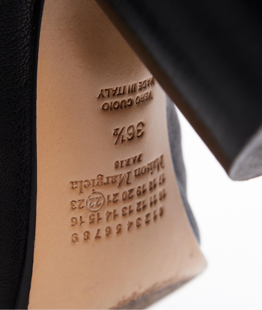 MAISON MARGIELA Черные кожаные ботильоны, фото 5