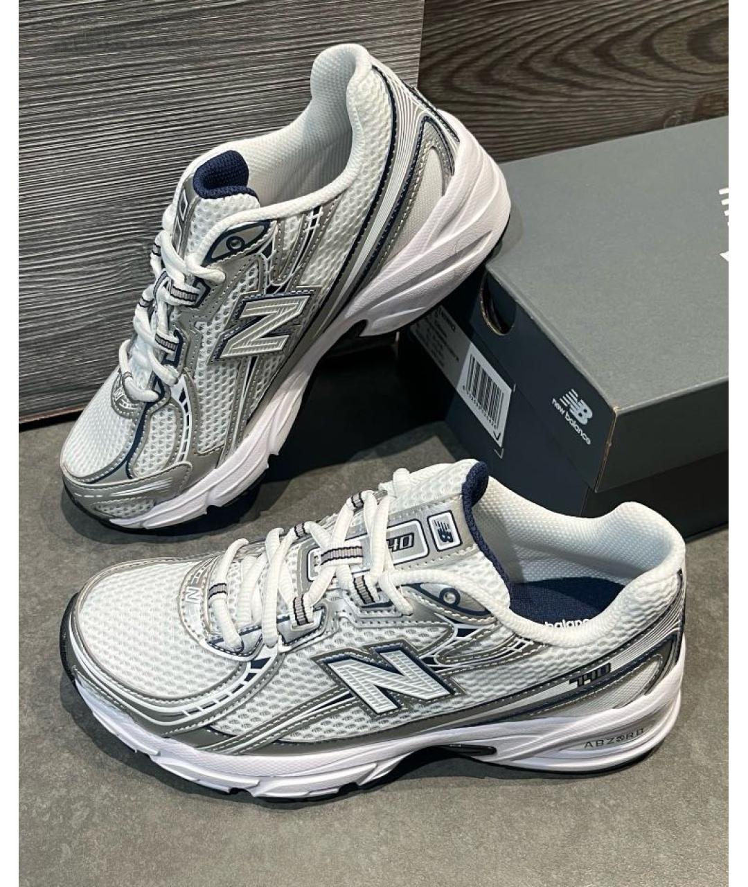 NEW BALANCE Серебряные текстильные кроссовки, фото 5