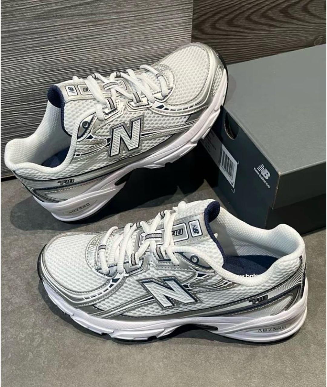 NEW BALANCE Серебряные текстильные кроссовки, фото 6