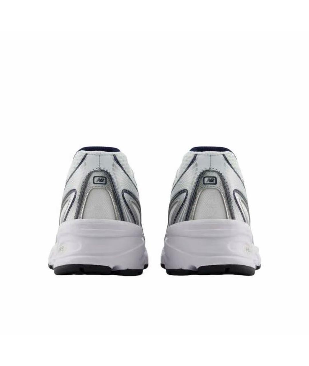 NEW BALANCE Серебряные текстильные кроссовки, фото 4