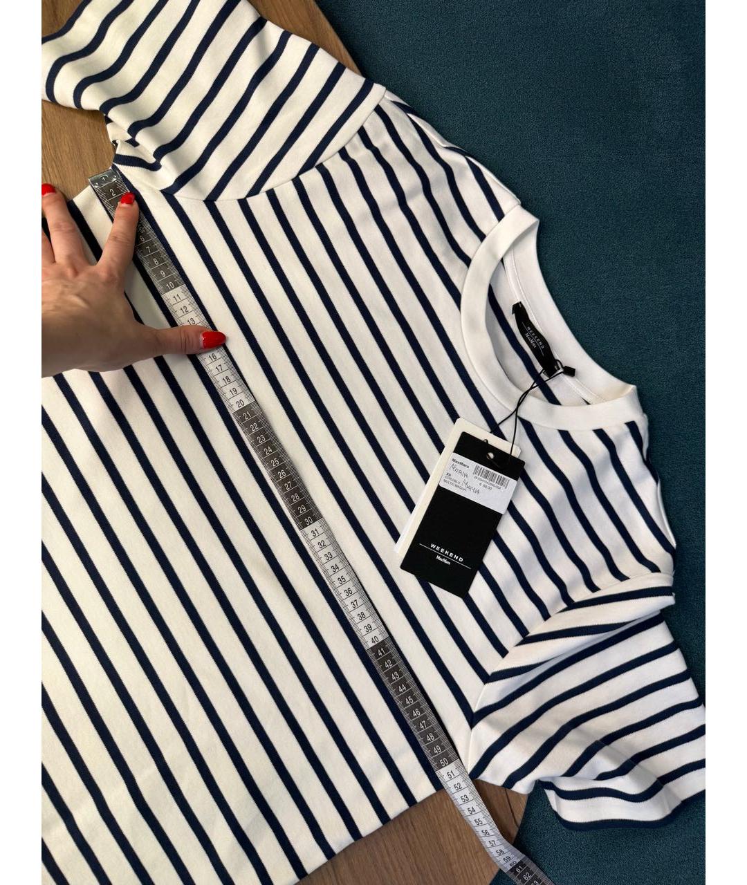 MAX MARA Бежевая хлопковая футболка, фото 6