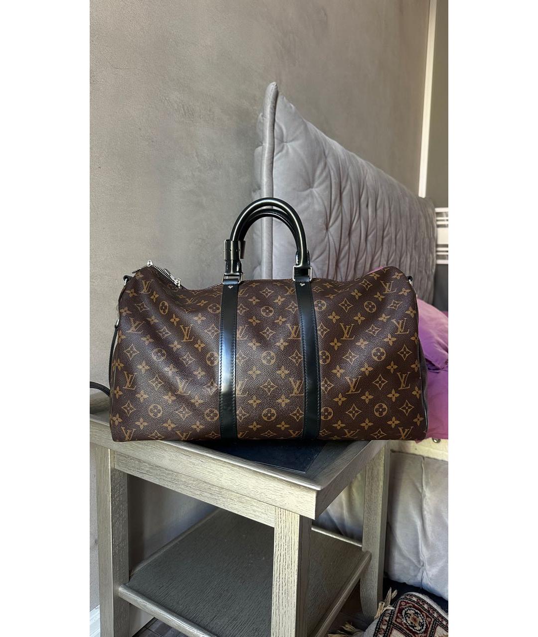 LOUIS VUITTON Коричневая дорожная/спортивная сумка, фото 8