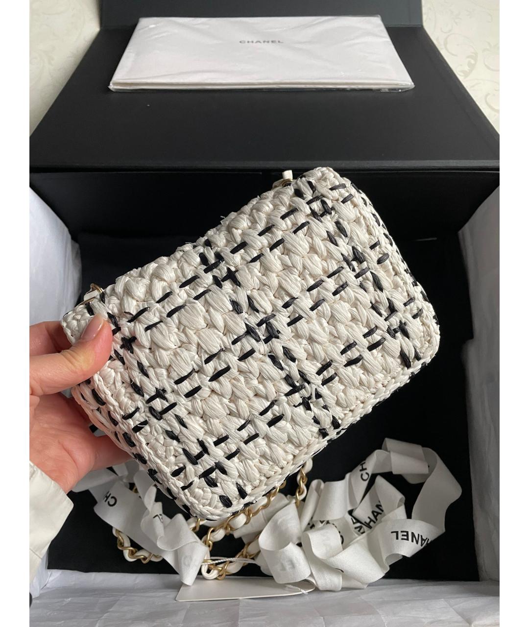 CHANEL Белая сумка через плечо, фото 3