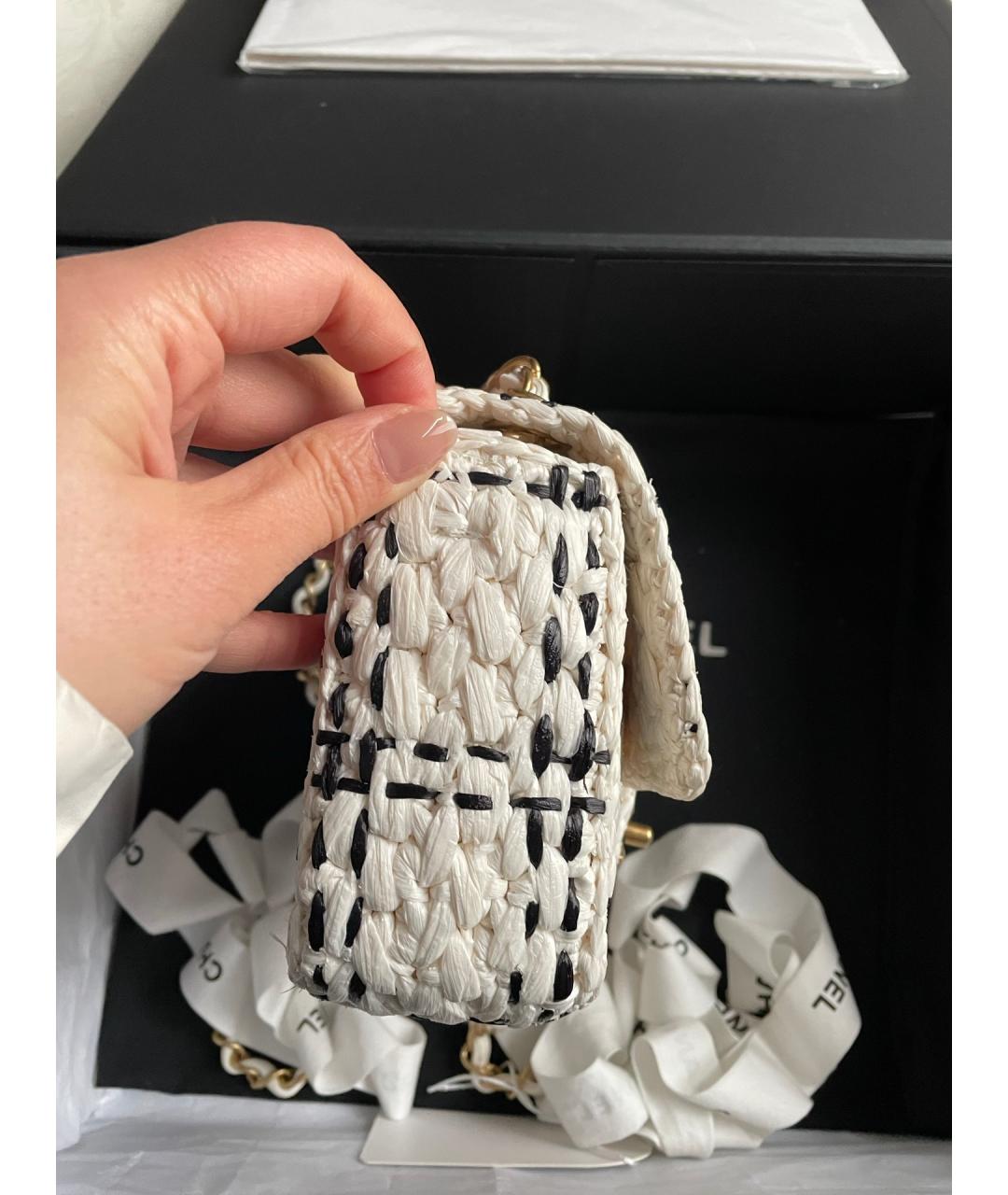 CHANEL Белая сумка через плечо, фото 5
