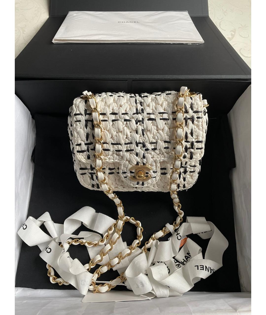 CHANEL Белая сумка через плечо, фото 7