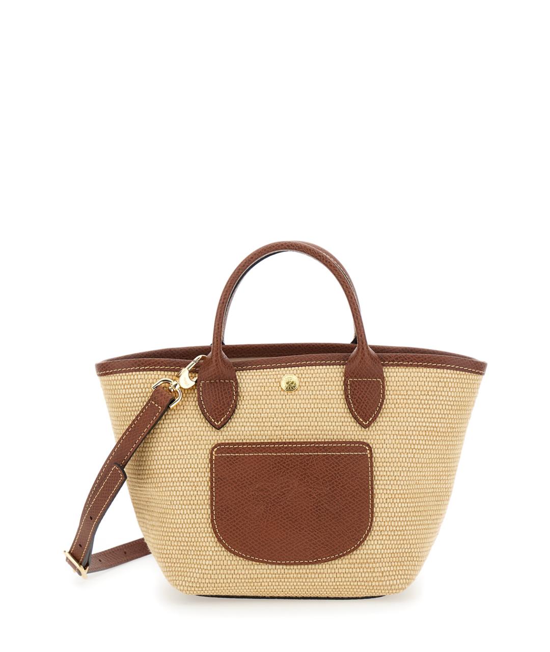 LONGCHAMP Бежевая хлопковая сумка тоут, фото 1