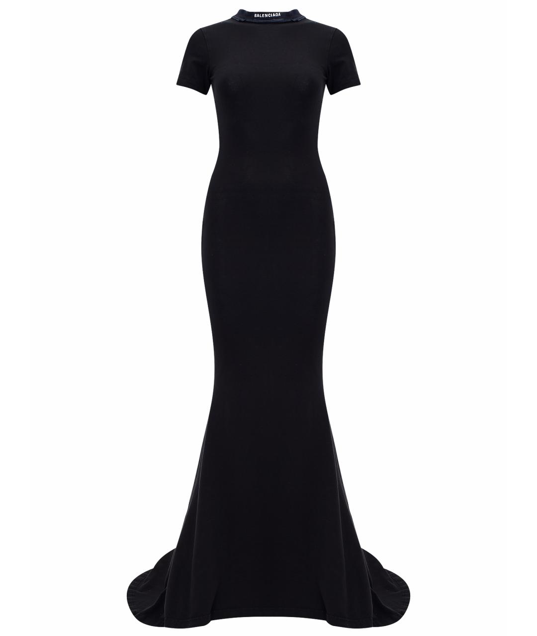 BALENCIAGA Черное хлопковое повседневное платье, фото 1
