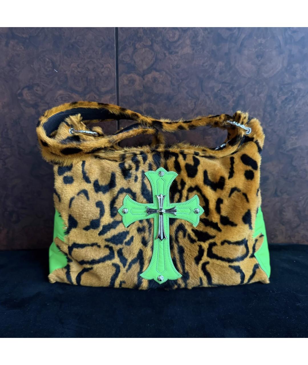CHROME HEARTS Бежевая сумка с короткими ручками, фото 3
