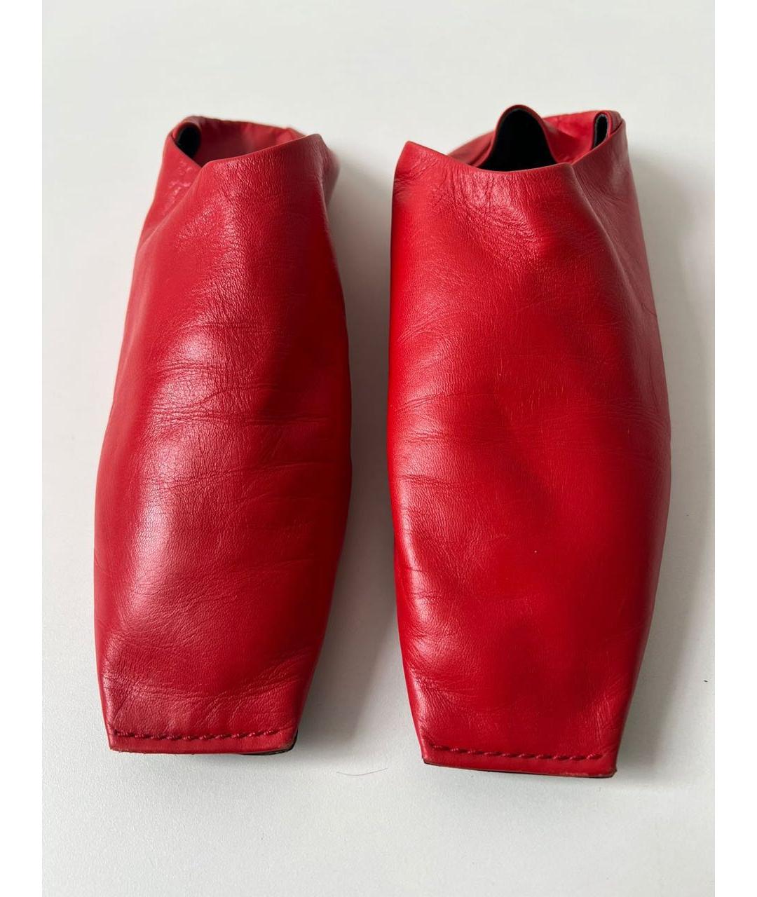 BALENCIAGA Красные мюли, фото 3