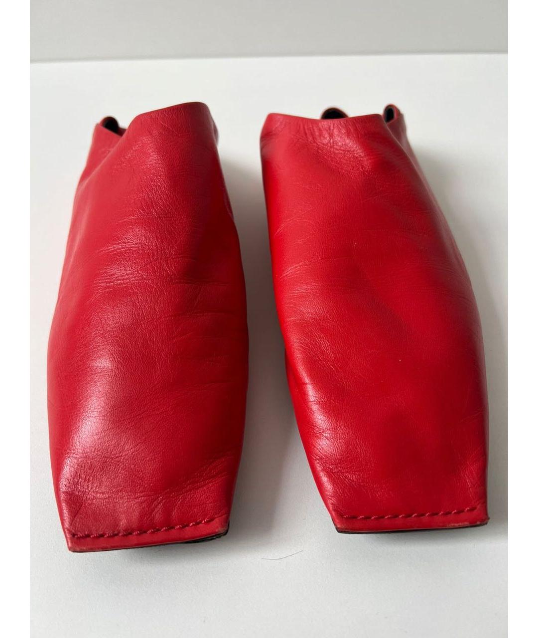BALENCIAGA Красные мюли, фото 5