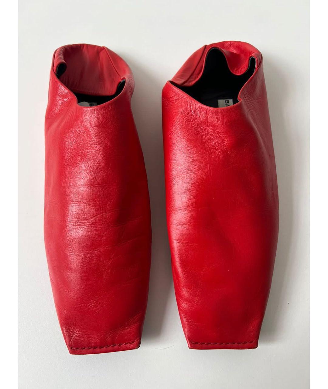 BALENCIAGA Красные мюли, фото 2