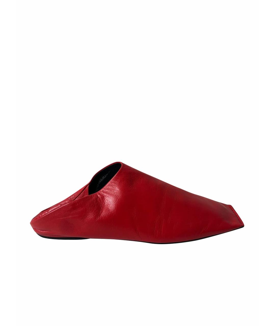 BALENCIAGA Красные мюли, фото 1