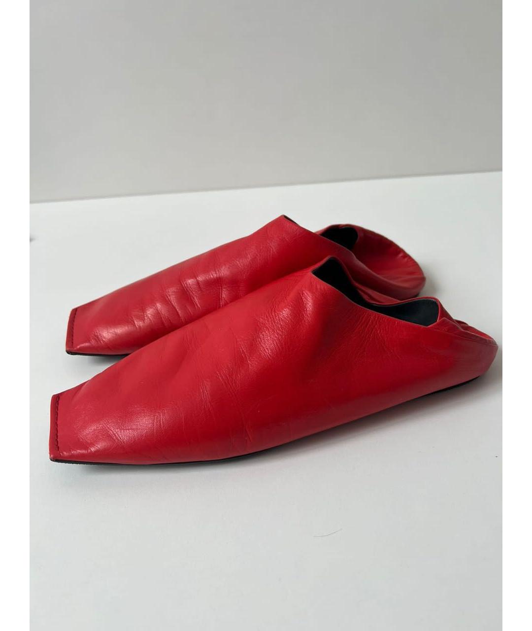 BALENCIAGA Красные мюли, фото 4