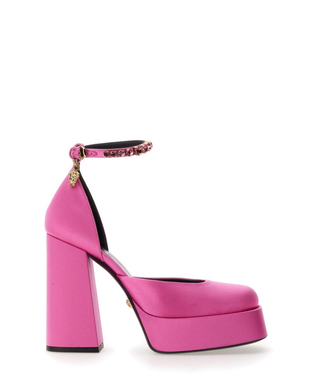 VERSACE Розовые текстильные туфли, фото 1