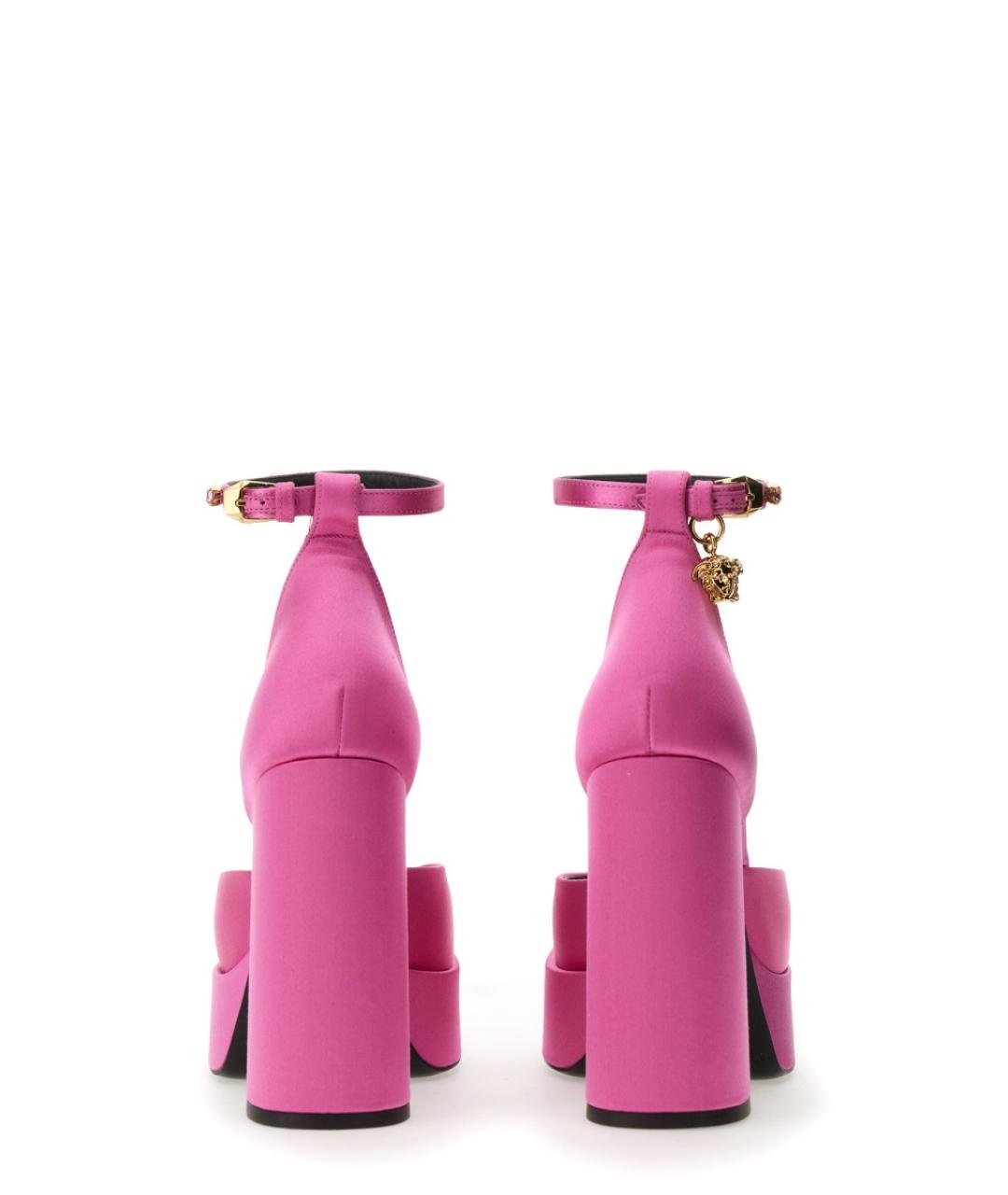 VERSACE Розовые текстильные туфли, фото 3