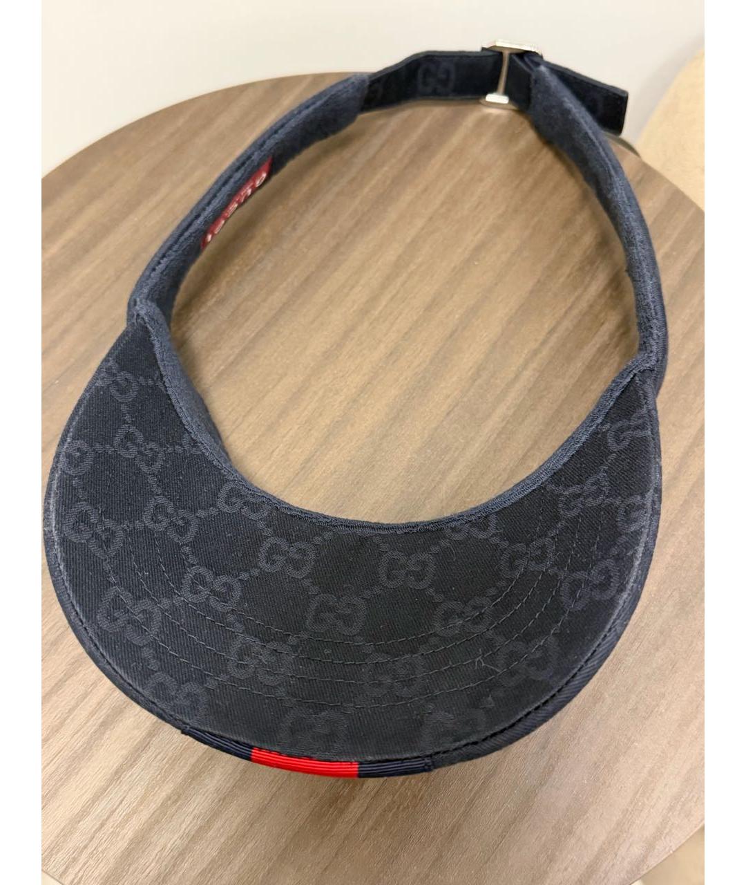 GUCCI Темно-синяя хлопковая кепка, фото 3