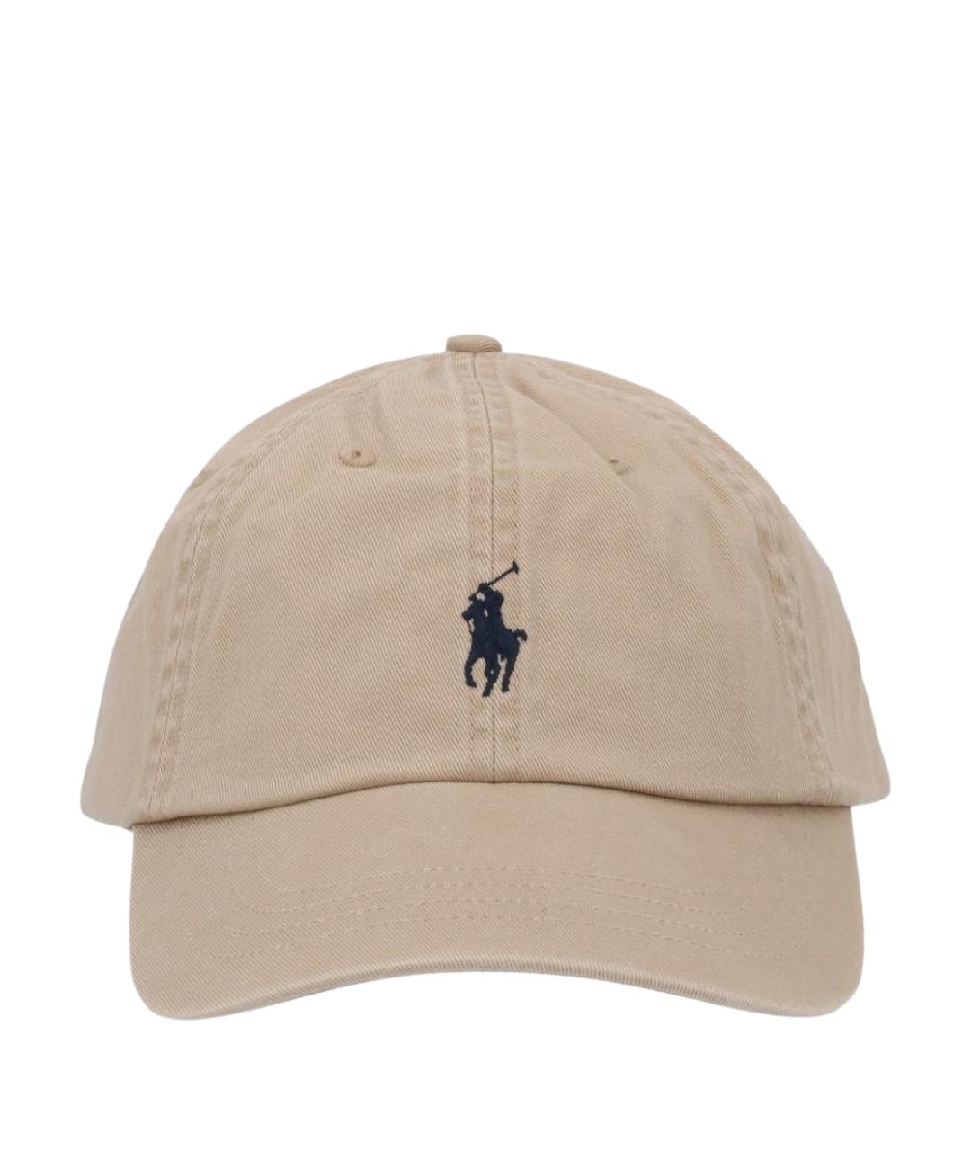 POLO RALPH LAUREN Бежевая хлопковая кепка, фото 1