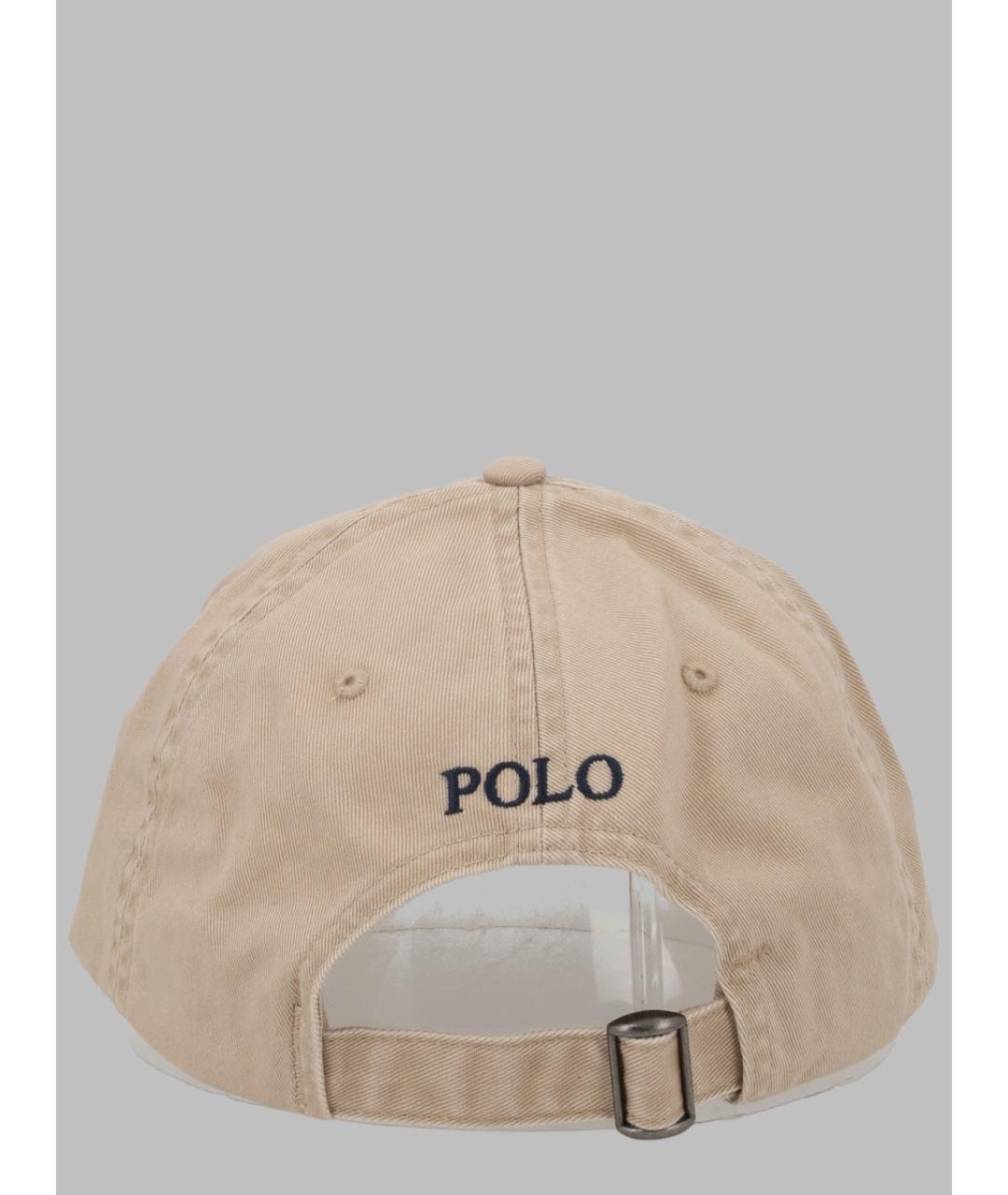 POLO RALPH LAUREN Бежевая хлопковая кепка, фото 2