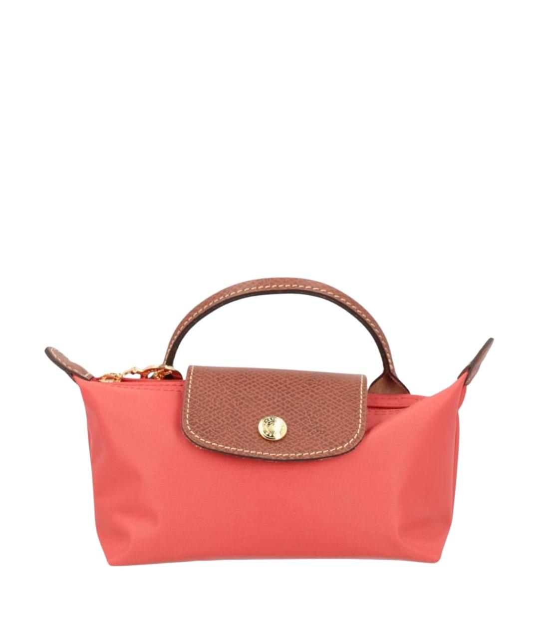 LONGCHAMP Розовая синтетическая сумка с короткими ручками, фото 1
