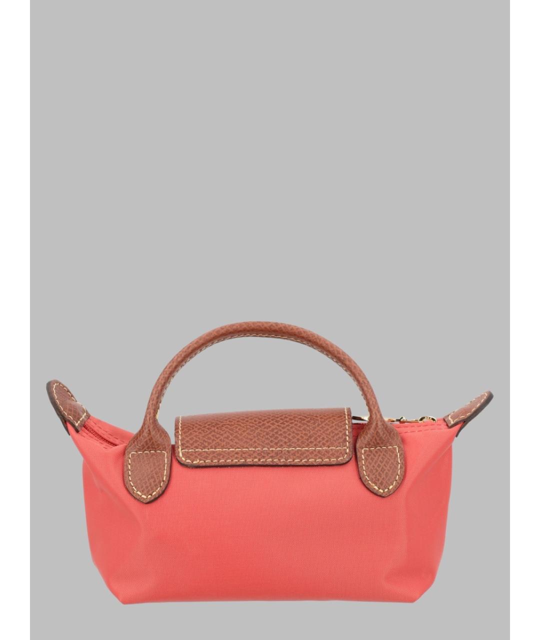 LONGCHAMP Розовая синтетическая сумка с короткими ручками, фото 2
