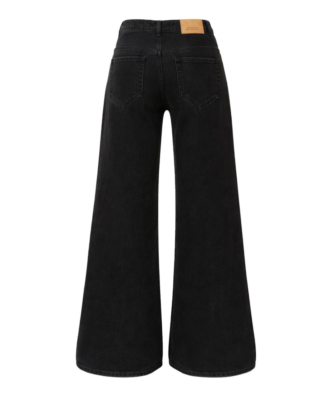 ISABEL MARANT Черные хлопковые прямые джинсы, фото 3