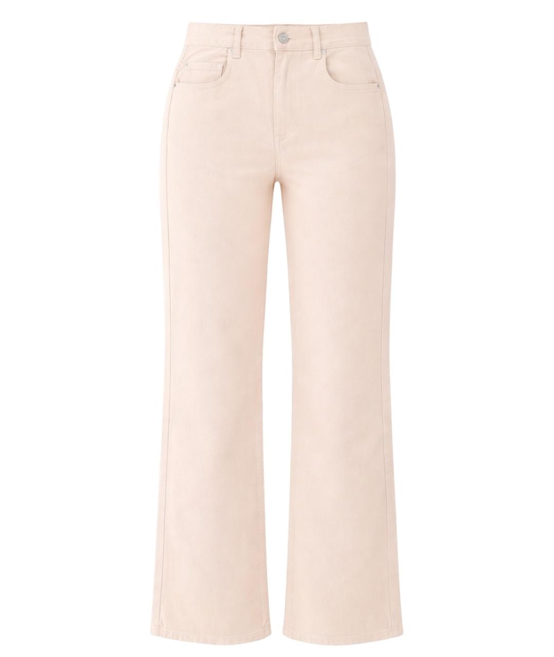 ISABEL MARANT Бежевые хлопковые прямые брюки, фото 1