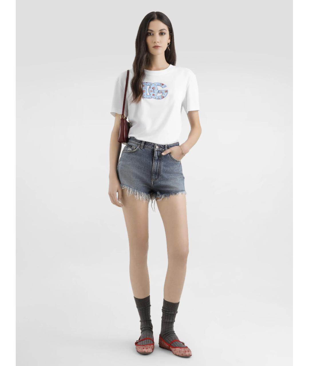 DOLCE&GABBANA Белая хлопковая футболка, фото 2
