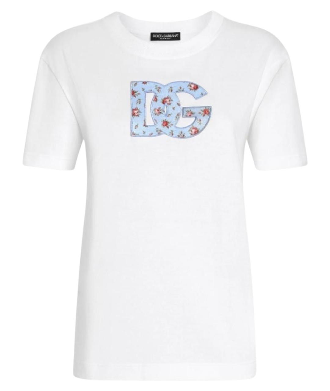 DOLCE&GABBANA Белая хлопковая футболка, фото 1