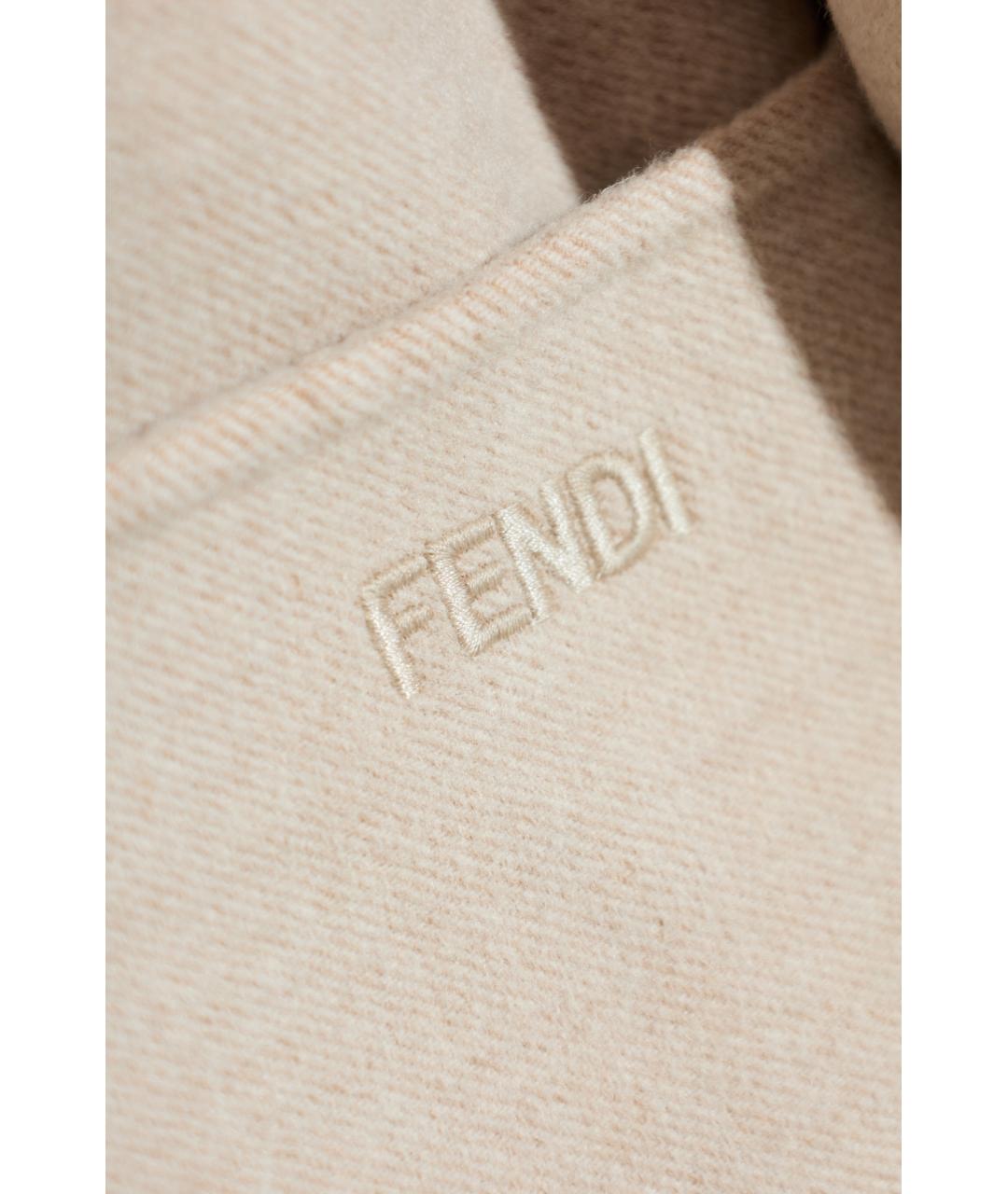 FENDI Бежевая шерстяная куртка, фото 8
