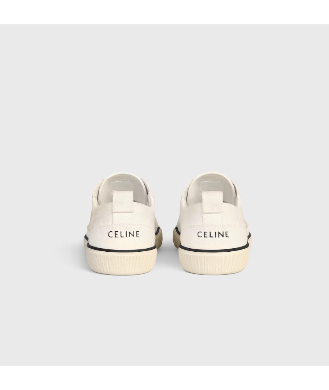 CELINE Белые текстильные кеды, фото 3