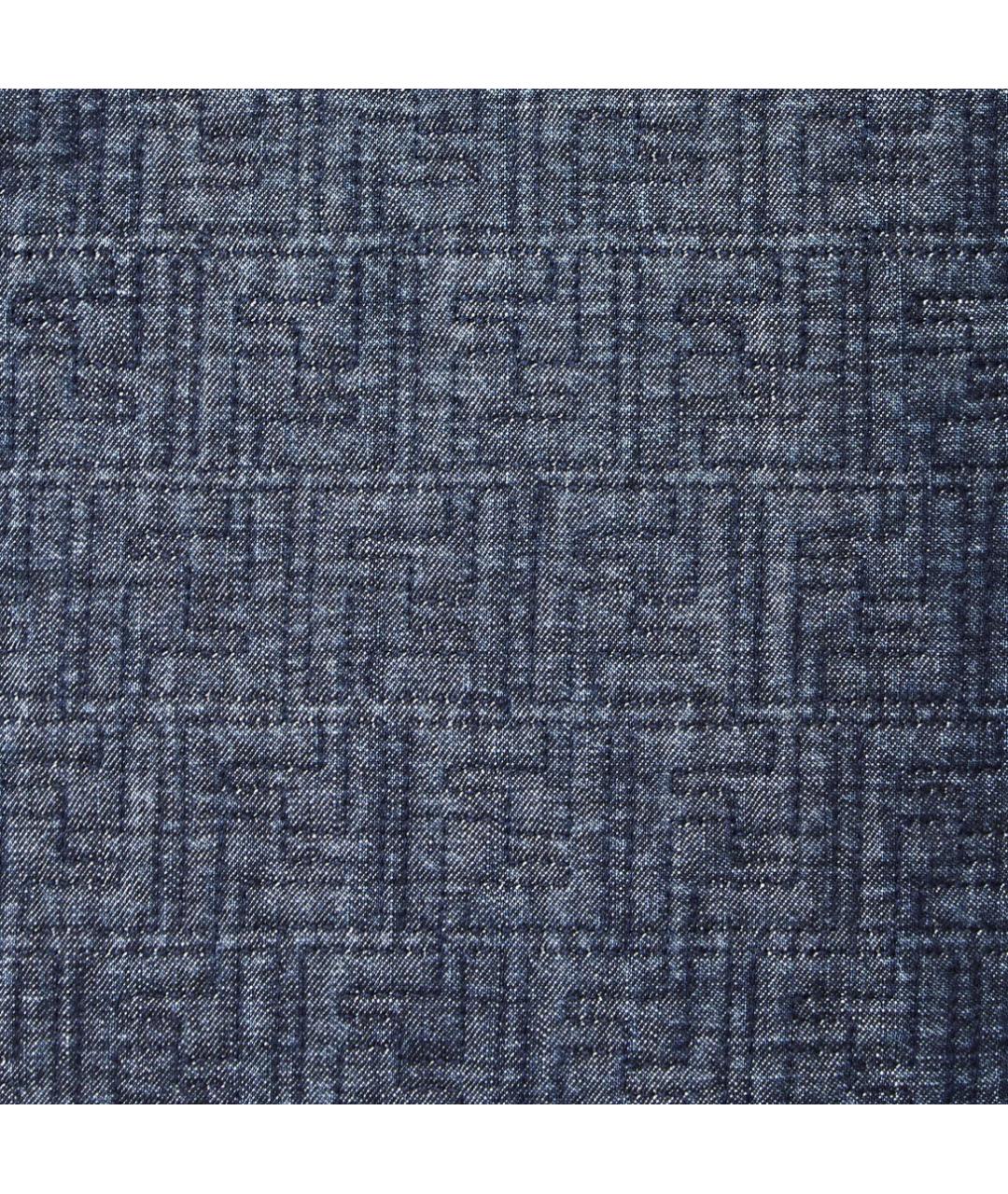 FENDI Темно-синие хлопковые прямые джинсы, фото 4