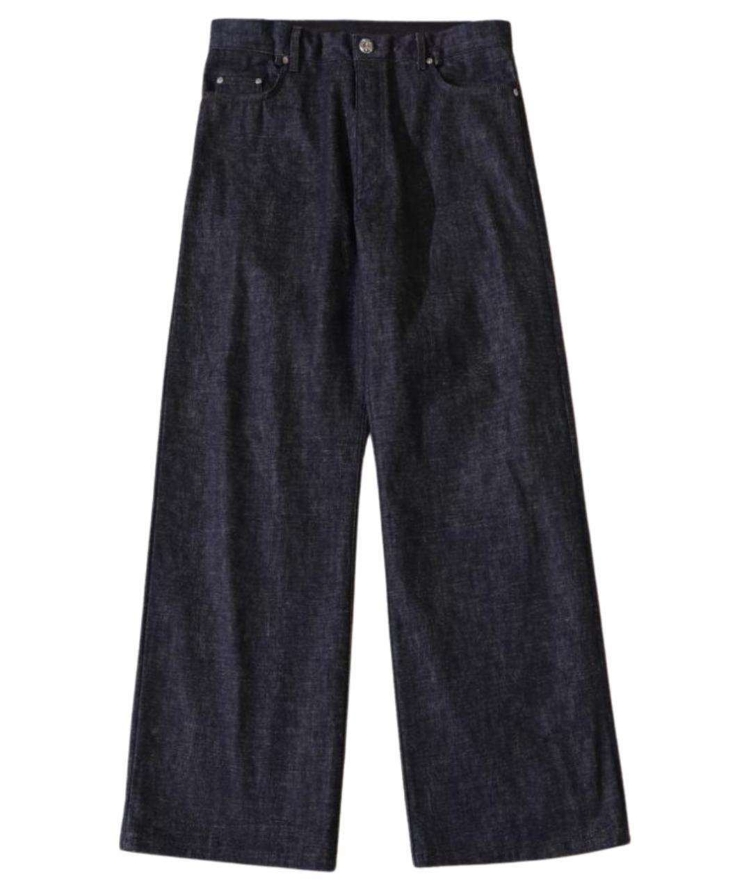 CHROME HEARTS Темно-синие хлопковые прямые джинсы, фото 1