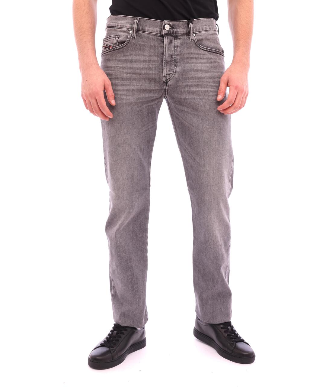 DIESEL Серые хлопковые прямые джинсы, фото 6