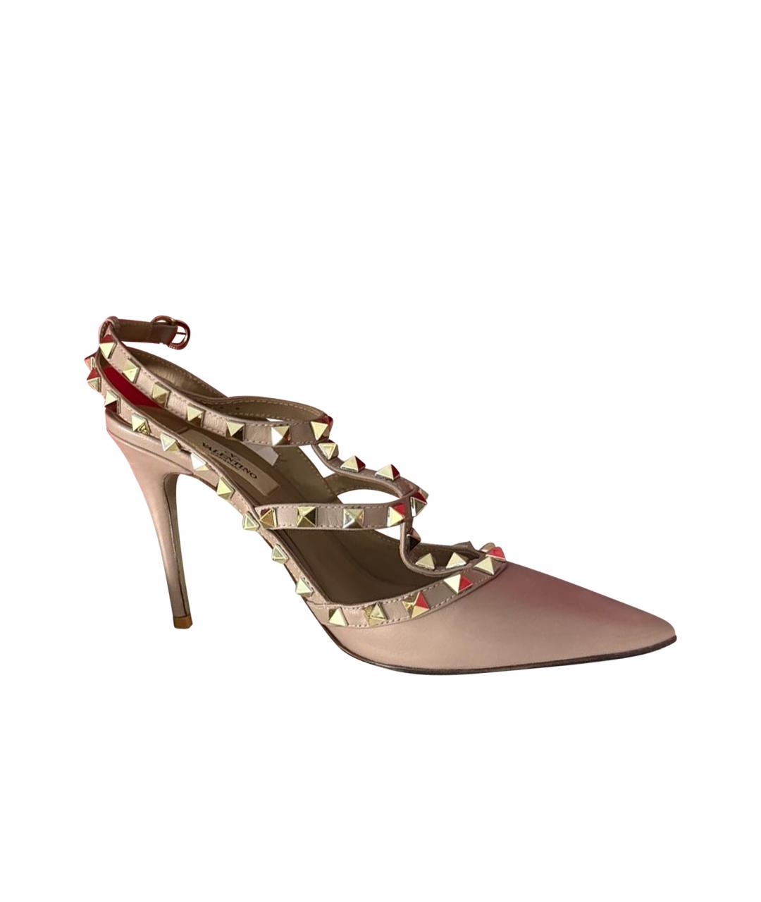 VALENTINO Розовые кожаные туфли, фото 1