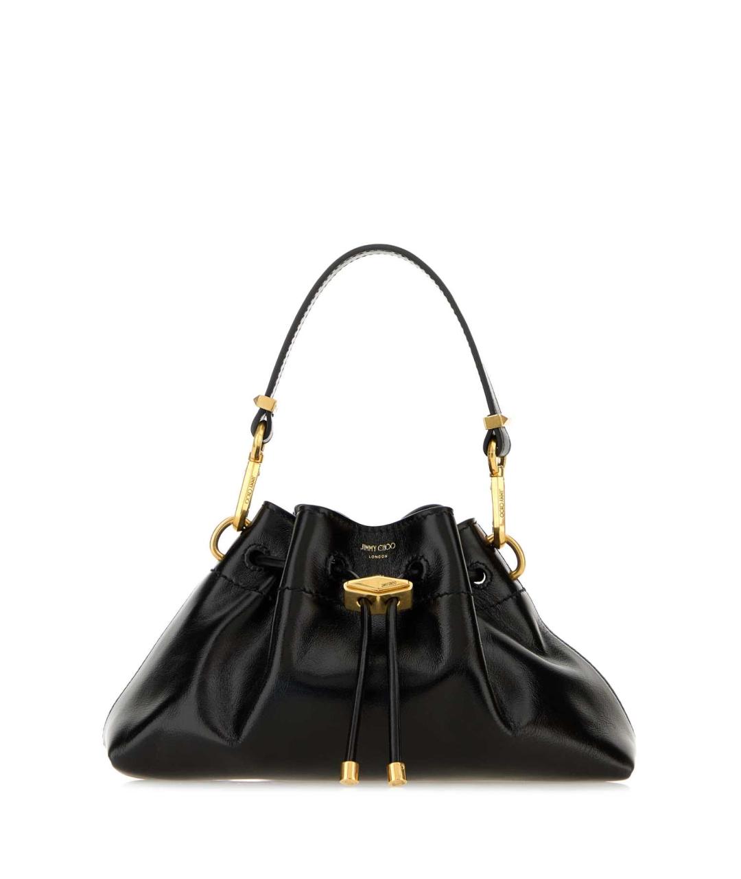 JIMMY CHOO Черная кожаная сумка с короткими ручками, фото 1