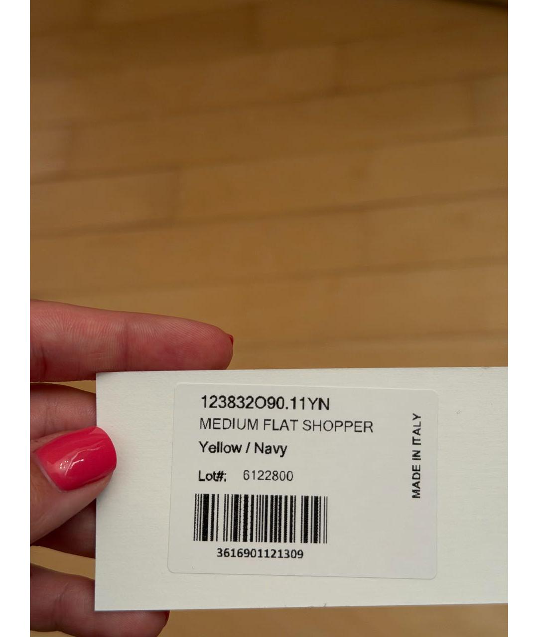 CELINE Желтая сумка тоут, фото 8