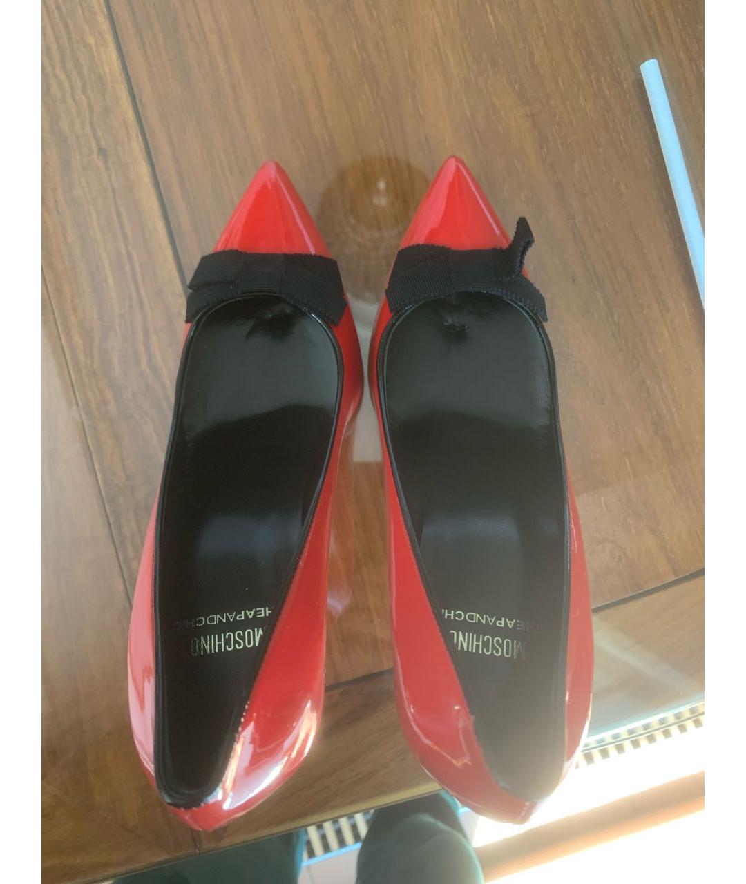 MOSCHINO Красные туфли из лакированной кожи, фото 3